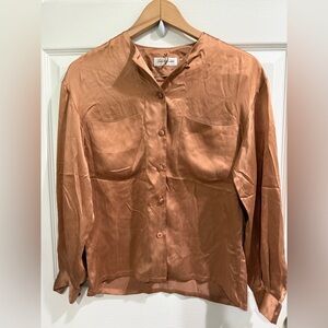 Dana Buchman Copper 100% Silk Top Fabric buttons